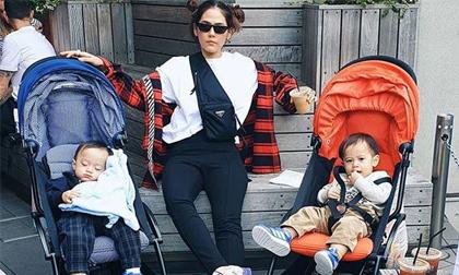 Sau đám cưới 70 tỉ đồng, hạ sinh quý tử sinh đôi cho chồng đại gia, minh tinh Thái Chompoo giờ thảnh thơi 'vác' con đi du lịch