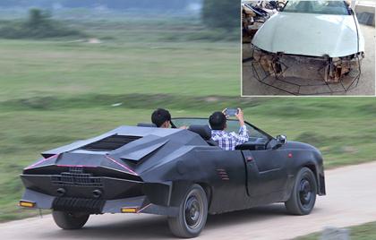 Hai thanh niên Hà Tĩnh gây sốt khi biến đống đồng nát thành siêu xe mui trần đẹp mê ly