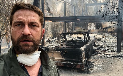 Sao Hollywood bần thần nhìn biệt thự cháy thành tro tàn