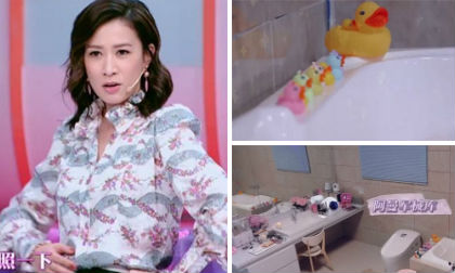 Phòng tắm ngập tràn sắc hồng cùng đồ chơi con nít của “Kế Hoàng hậu” Xa Thi Mạn 