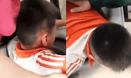 Hồi hộp màn giải cứu cậu bé bị mắc kẹt trong máy giặt