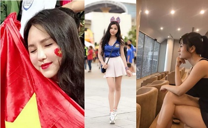Những CĐV Việt Nam tranh giải 'hot girl AFF Cup 2018' với Thái Lan, Myanmar