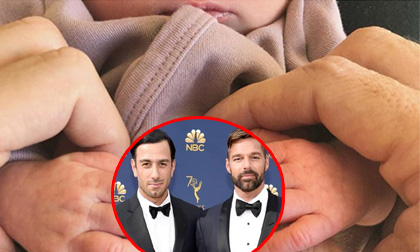 Danh ca Ricky Martin và bạn đời đồng tính có con gái 