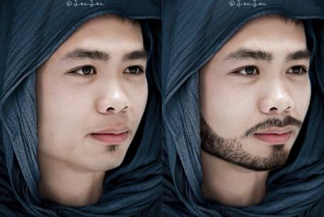 Nhờ photoshop “phù phép“, các tuyển thủ Việt Nam bỗng hóa “soái ca xứ Ả Rập”