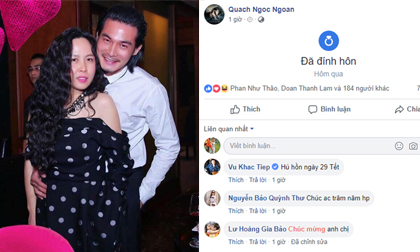29 Tết, Quách Ngọc Ngoan bất ngờ đăng tải trạng thái 'đã đính hôn'