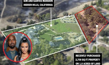 Lại chứng tỏ đẳng cấp siêu giàu, vợ chồng Kim Kardashian mua nhà ngay cạnh biệt thự 60 triệu đô