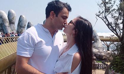 Võ Hạ Trâm cùng chồng Ấn Độ khoá môi nồng nàn trong kì trăng mật