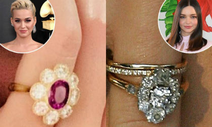 Nhẫn đính hôn của Katy Perry có giá hơn 100 tỷ nhưng bị soi giống chiếc nhẫn đính hôn mà Orlando từng tặng vợ cũ Miranda Kerr 