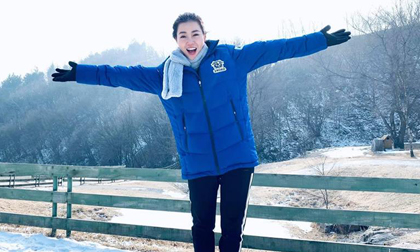 Diễn viên Thanh Hương nghịch tuyết, trải nghiệm cái lạnh âm độ C ở xứ sở kim chi