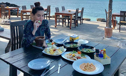 Hà Hồ 'ăn như chết đói' sau chuỗi ngày detox thải độc cơ thể