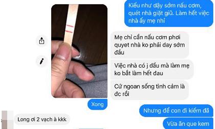 Dùng que kem 'hai vạch' thử lòng mẹ, chàng trai nhận được phản ứng bất ngờ 