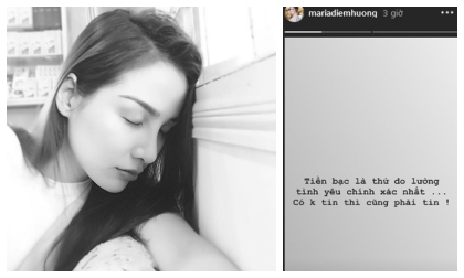 Tiếp tục phát ngôn sốc về tình - tiền, Hoa hậu Diễm Hương: 'Tiền bạc là thứ đo lường tình yêu chính xác nhất'