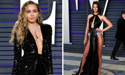 Miley Cyrus thả rông ngực; Kendall Jenner hở bạo tại tiệc hậu Oscar 2019