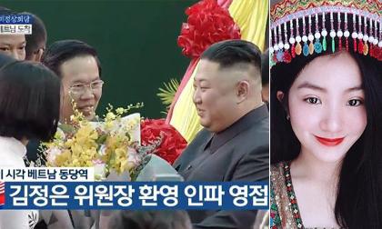 Nữ sinh tặng hoa Chủ tịch Triều Tiên Kim Jong Un ở ga Đồng Đăng gây bão MXH