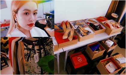Hoàng Thùy Linh khoe cả kho giày hiệu mới bóc hộp, quần áo nguyên nhãn mác