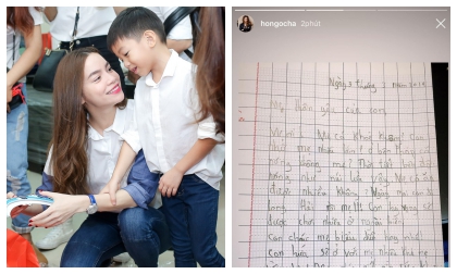 Hà Hồ khoe thư tay Subeo viết tặng ngày 8/3 nhưng gây chú ý nhất mong muốn của cậu bé