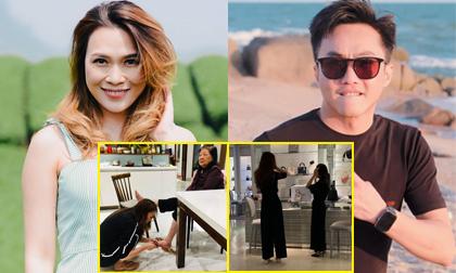 Sao Việt mừng 8/3: Mỹ Tâm quỳ gối cắt móng chân cho mẹ, Cường Đô la tặng quà 'khủng' cho vợ