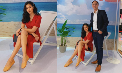 Vừa về Việt Nam, Tăng Thanh Hà diện váy xẻ gợi cảm chụp hình cùng ông xã