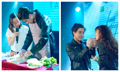 Ngôi sao Thái Lan Perth Tanapon lấy lòng fan Việt bằng cách tự tay làm Gỏi cuốn