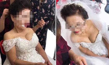 Cụ bà ngoài 70 tuổi bị chê quá lố khi diện váy cưới o ép vòng một như thiếu nữ