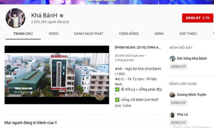 Yêu cầu YouTube hạ kênh của Khá Bảnh