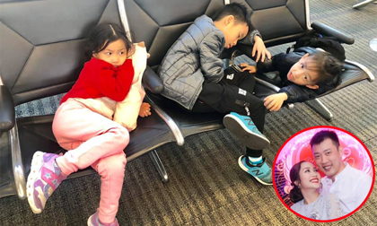 Theo bố mẹ đi khắp nơi, hình ảnh ngủ vạ vật của 3 con Ốc Thanh Vân khiến dân mạng xót xa