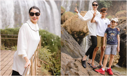 Hoa hậu Hà Kiều Anh lần đầu khám phá địa danh thác Voi - Đà Lạt