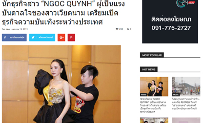 Báo Thái ca ngợi Á hậu Ngọc Quỳnh là siêu sao của Việt Nam