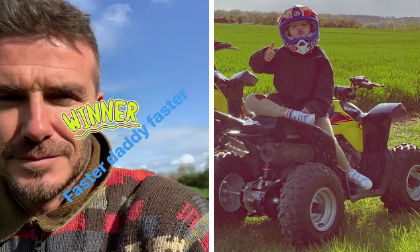 Khoe khoang chạy xe thắng con gái Harper nhưng David Beckham bị bóc mẽ điều này 