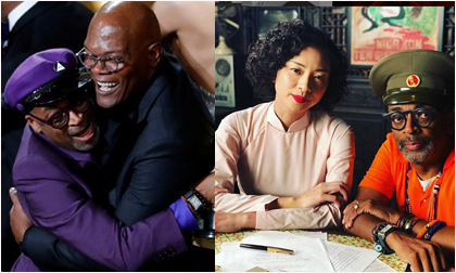 Đạo diễn đoạt Oscar - Spike Lee đăng ảnh cùng Ngô Thanh Vân trên phim trường