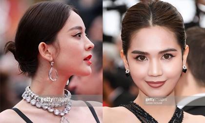 Cận cảnh nhan sắc của mỹ nữ Tân Cương cùng xuất hiện trên thảm đỏ LHP Cannes khiến Ngọc Trinh bị nhận nhầm