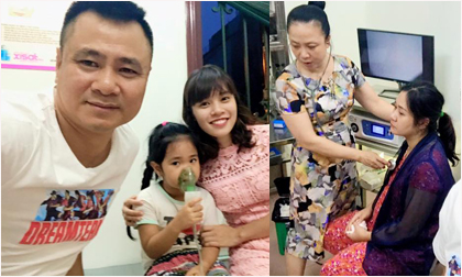 Con gái Tự Long sốt 39 độ, phun hết thức ăn và sữa vào người bác sĩ khi đi khám