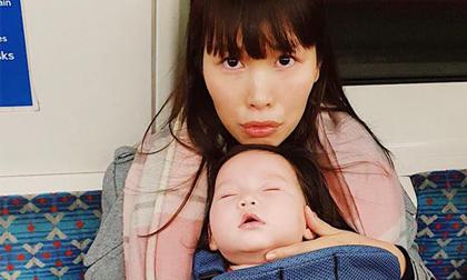 Hà Anh 'độp vào mặt' những người chỉ trích cô ác khi luyện ngủ cho con