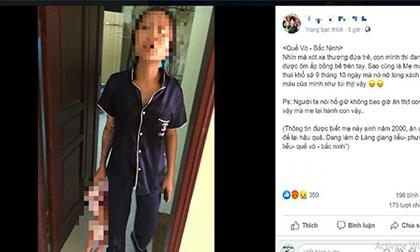 Vụ mẹ trẻ xăm trổ, xách con nhỏ vài tháng tuổi lủng lẳng trên tay: Công an Bắc Ninh vào cuộc