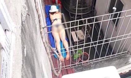 Diện bikini tắm nắng trên... sân thượng, gái trẻ khiến cư dân mạng cũng phải 'rát mắt' thay