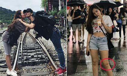 Đi du lịch Đài Loan cùng bạn trai Hiền Sến, Lý Phương Châu lại bị soi vết 'thâm đen' ở đầu gối