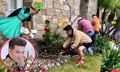 Đằng sau hình ảnh 'Ông hoàng', Đàm Vĩnh Hưng cũng có lúc giản dị khi tự trồng cây trong biệt thự tại Mỹ