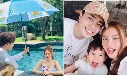 Cầm ô che cho Thu Thủy, chồng sắp cưới nhắn nhủ: 'Em cứ làm những điều em thích. Nắng gió gian khó đều có anh'