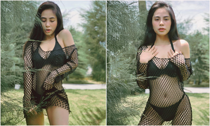 Ca nương Kiều Anh lại khiến thiên hạ 'xịt máu mũi' khi diện bikini khoác áo lưới siêu sexy