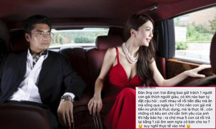 Quan điểm: 'Con gái thích người giàu không phải thực dụng mà là thực tế' gây tranh cãi 