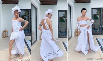'Thánh' hóa trang khiến dân mạng ngả mũ với show diễn thời trang lấy cảm hứng từ khăn tắm
