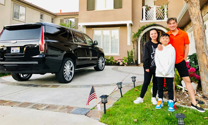 Mr Đàm đưa 2 con nuôi sang thăm biệt thự triệu đô tại Mỹ
