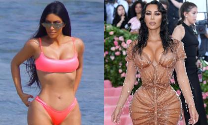 Kim Kardashian bị nghi 'cắt xương sườn' để có vòng eo con kiến