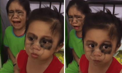 Độc chiêu trị bệnh 'nghiện' smartphone cho 2 em bé khiến dân mạng không nhịn nổi cười