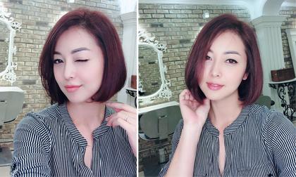 Vừa thông báo mang bầu lần 4, Hoa hậu Jennifer Phạm đã lột xác với tóc ngắn trẻ trung