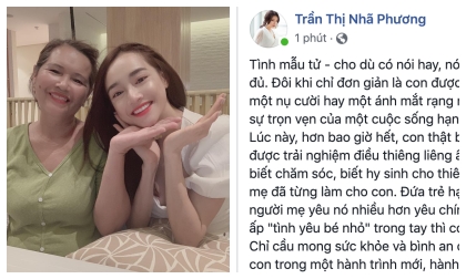 Giấu diếm chán, Nhã Phương chính thức thừa nhận đã sinh con thông qua lời cảm ơn mẹ ruột