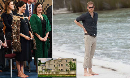 Ưa lối sống xa hoa, Meghan cùng Harry tới khách sạn 5 sao mát xa và chăm sóc móng chân 