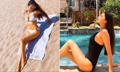 Ở trời Tây, Hoa hậu Phạm Hương chăm diện bikini khoe dáng nóng bỏng hơn hẳn trước