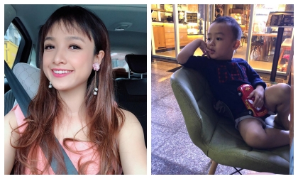 Lê Bê La khoe ảnh con trai lớn phổng phao nhưng câu hỏi của cậu bé khi đón mẹ đi làm về mới gây chú ý