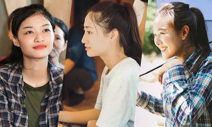 Hoa hậu Lương Thùy Linh cùng Kiều Loan - Tường San mặc áo phông giản dị vượt đường sạt lở thăm người dân vùng lũ